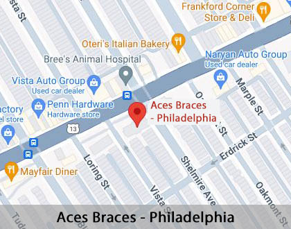 Map image for Orthodontist in Philadelphia, PA